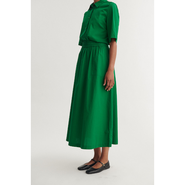 Basic Apparel Silje Long Skirt (abundant green)