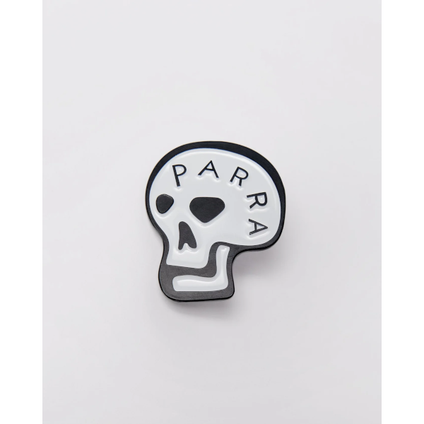Parra Skulled Enamel Pin (white)