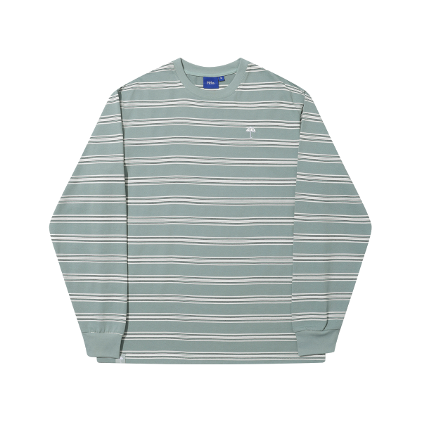 Hélas Sptries LS Tee (teal stripe)