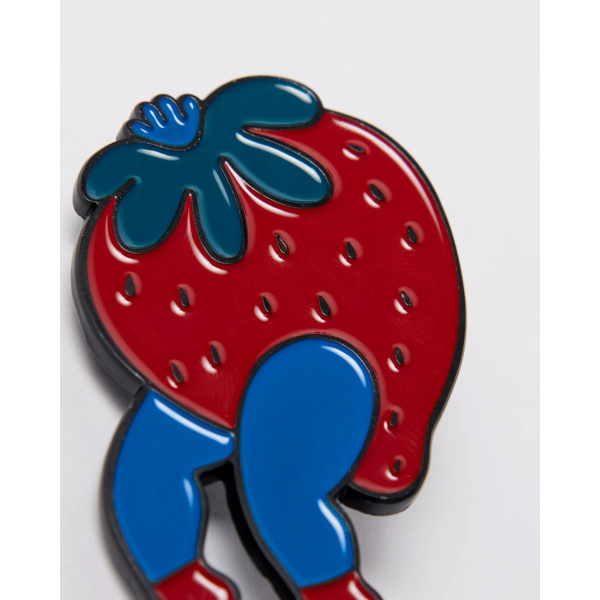 Parra Stupid Strawberry Enamel Pin (red)