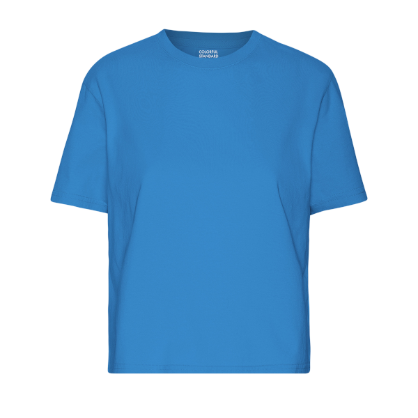 Colorful Standard W Organic Boxy Crop T-Shirt (pacific blue)