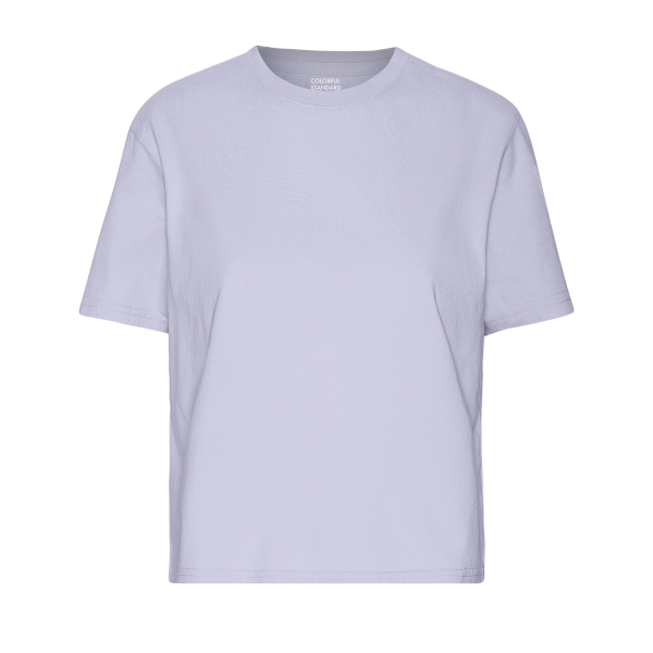 Colorful Standard W Organic Boxy Crop T-Shirt (soft lavender)