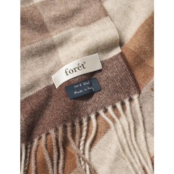 Forét Wool Scarf (brown check)