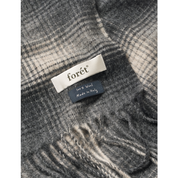 Forét Wool Scarf (grey check)