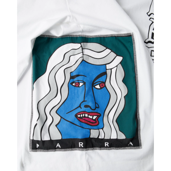 Parra Your Face LS Tee (white)