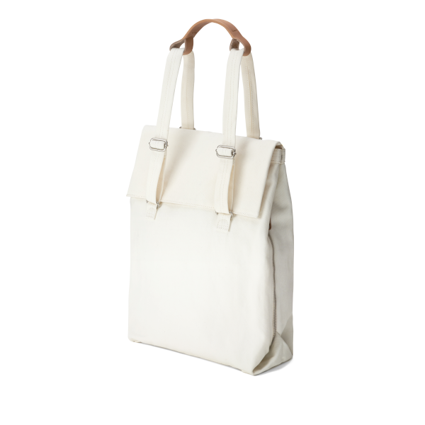 Qwstion Flap Tote Medium (natural white)