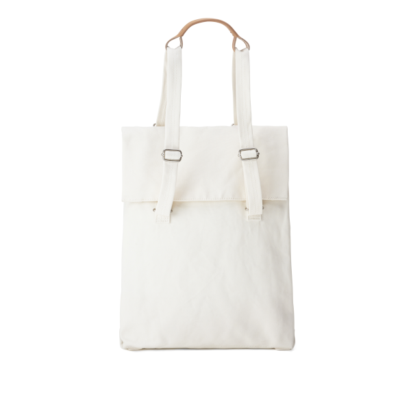 Qwstion Flap Tote Medium (natural white)