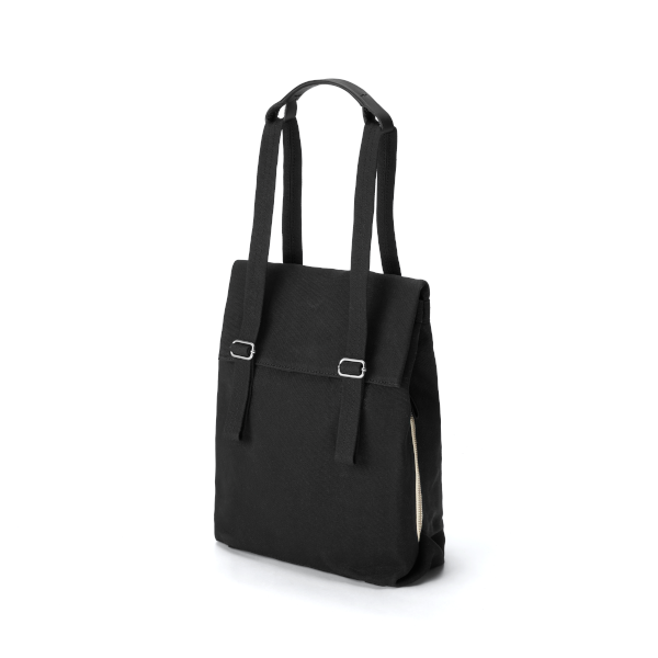 Qwstion Flap Tote Small (all black)