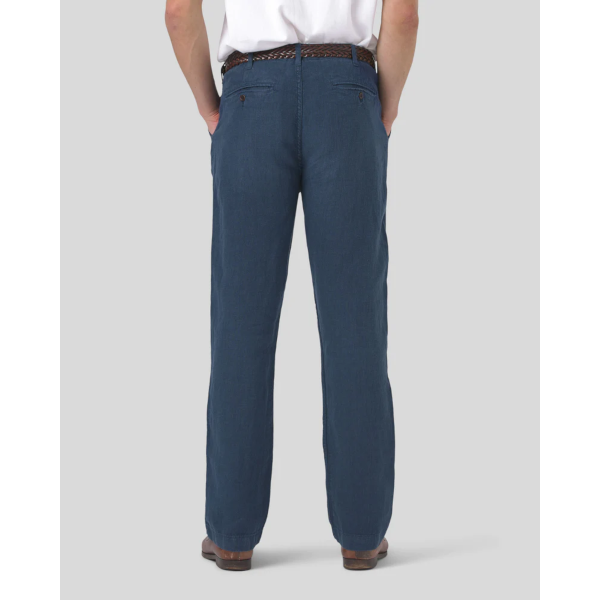 Portuguese Flannel Linen Trousers (navy)
